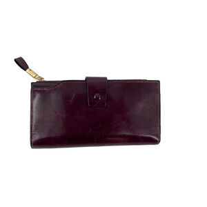 Parvenza Luxury Wax Leather Eggplant RFID Protected